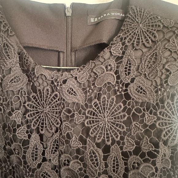 Zara Black Lace Peplum Top – XS - Picture 3 of 4